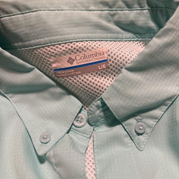 Columbia Green Casual Button Down Shirt Lightweight - Picture 3 of 8